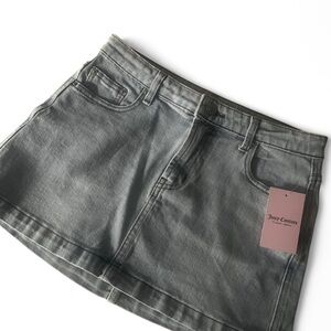 Juicy Couture light Gray Denim Skirt